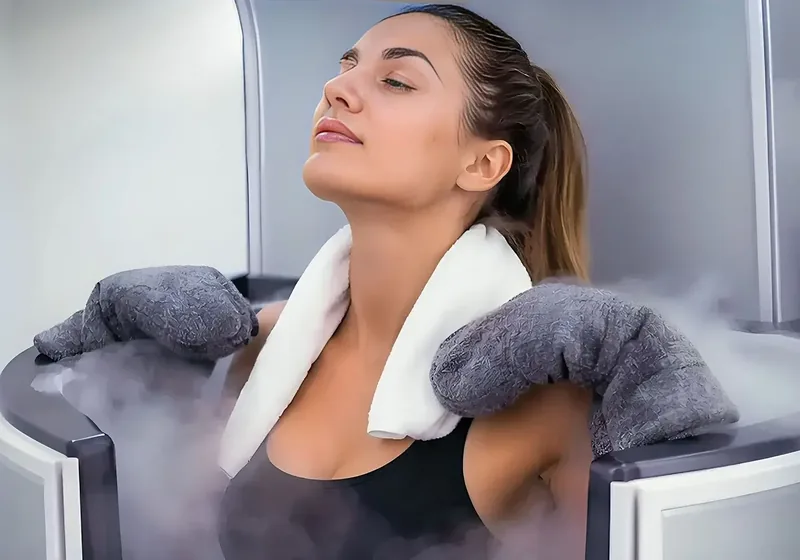 Cold therapy being applied to an athlete&rsquo;s knee after training